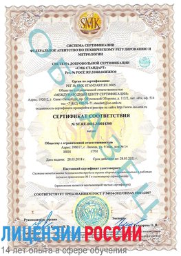 Образец сертификата соответствия Заринск Сертификат OHSAS 18001